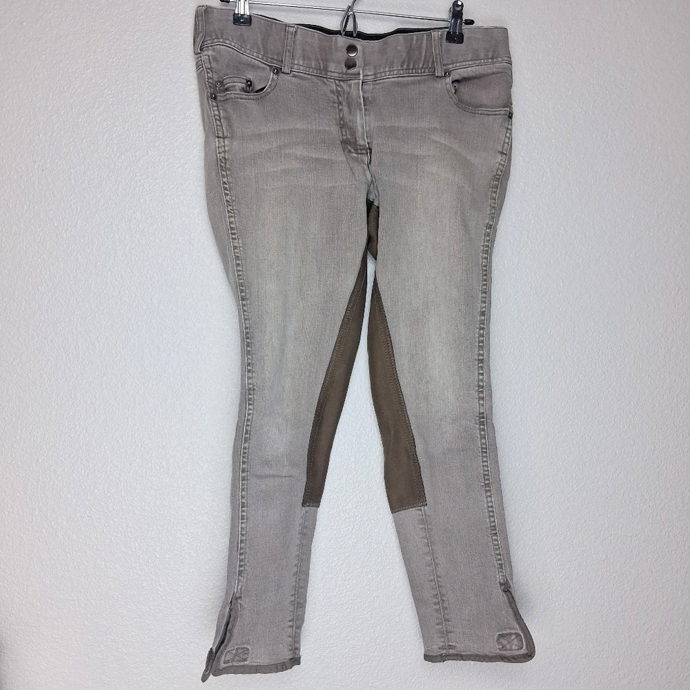Goode Rider Womens Riding Jeans Size 32R Two Tone Brown